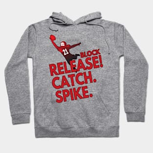 block release catch spike Hoodie